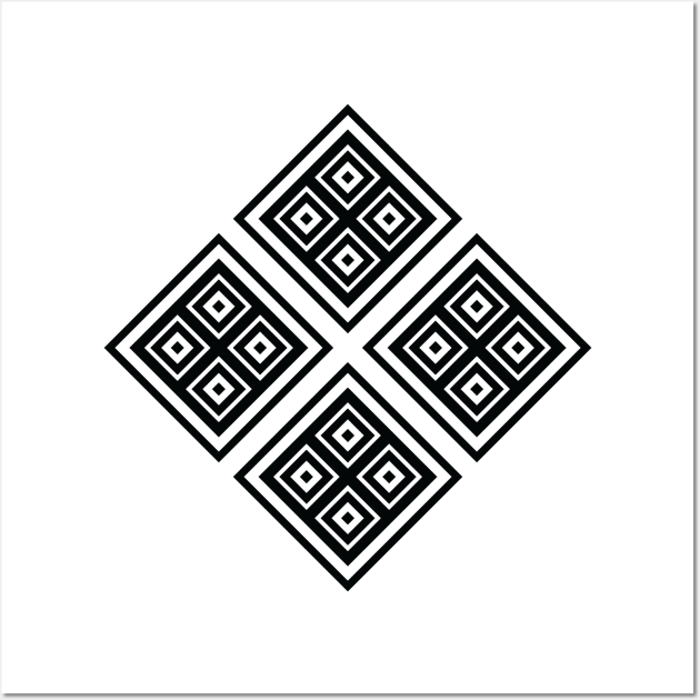 Ethiopian Cross Pattern Wall Art by Merch House